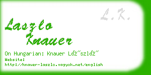 laszlo knauer business card